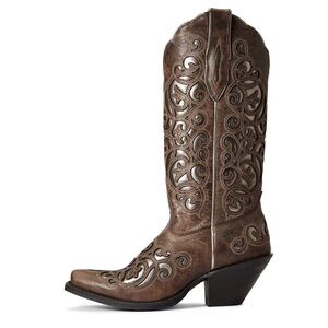 Ariat Divine Western Boot cowgirl/cowboy boots leather upper floral cut out